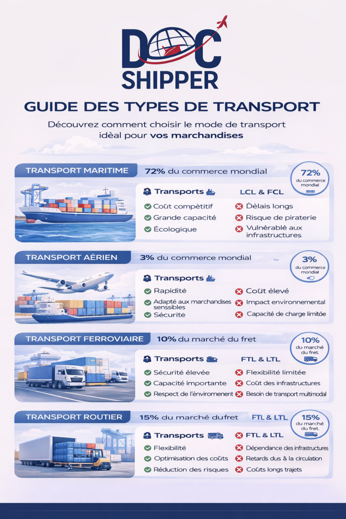 Types de transport lcl fcl
