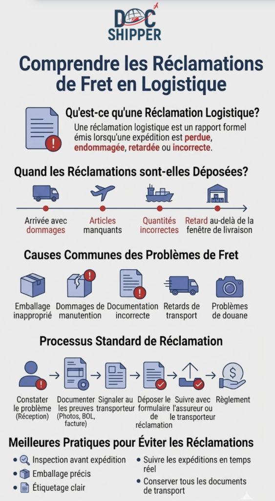 Reclamation fret en logistique