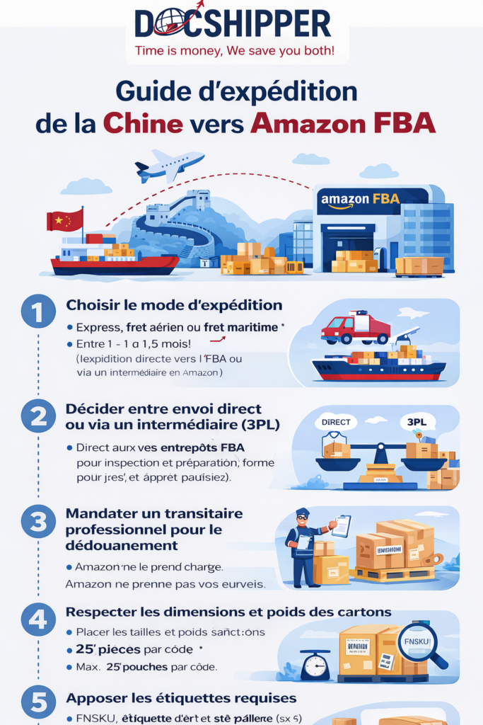 Expédier Chine vers Amazon FBA
