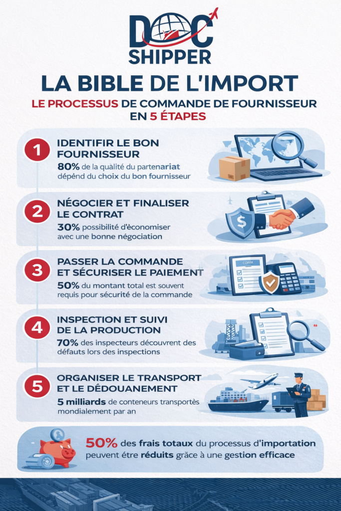 LE PROCESSUS DE COMMANDE DE FOURNISSEUR