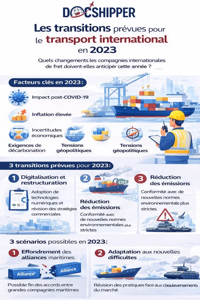 Les transitions prévues pour le transport international en 2023