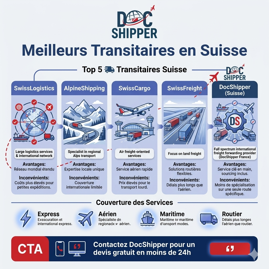 Meilleurs transitaires en suisse - DocShipper