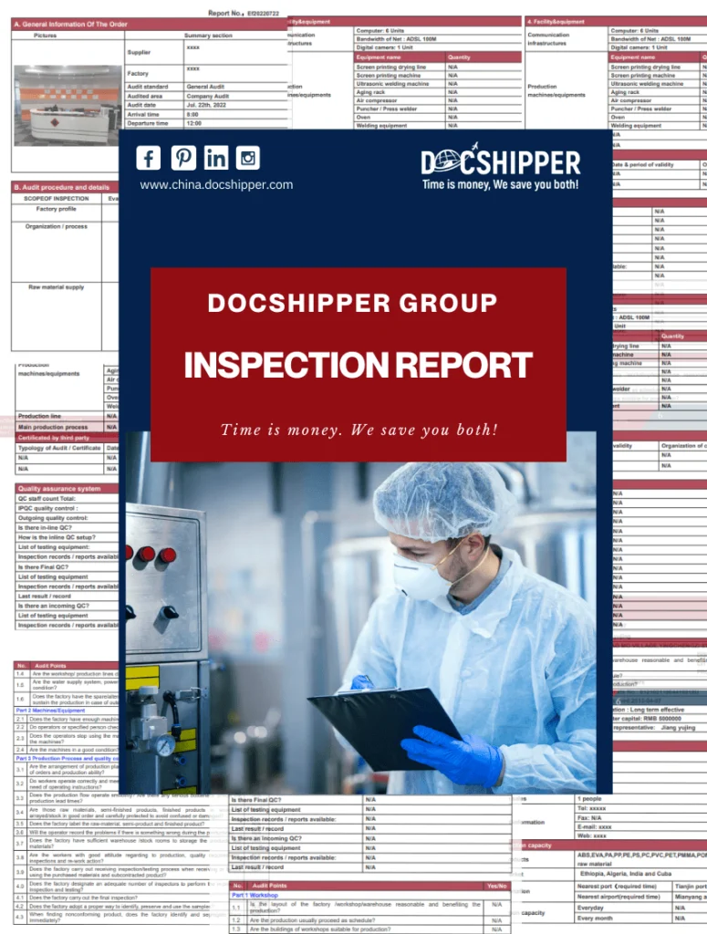 Inspection report template DocShipper