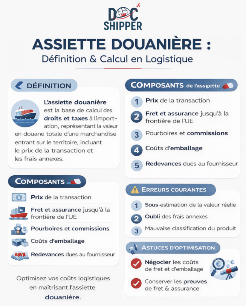 ASSIETTE DOUANIÈRE : Définition & Calcul en Logistique