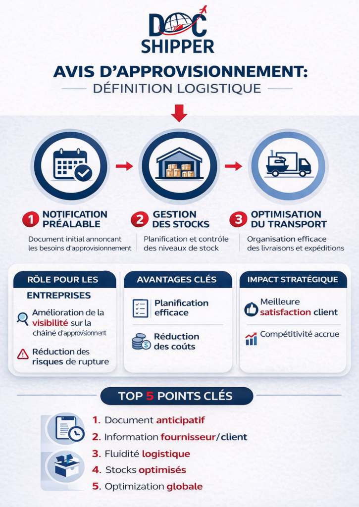 AVIS DAPPROVISIONNEMENT