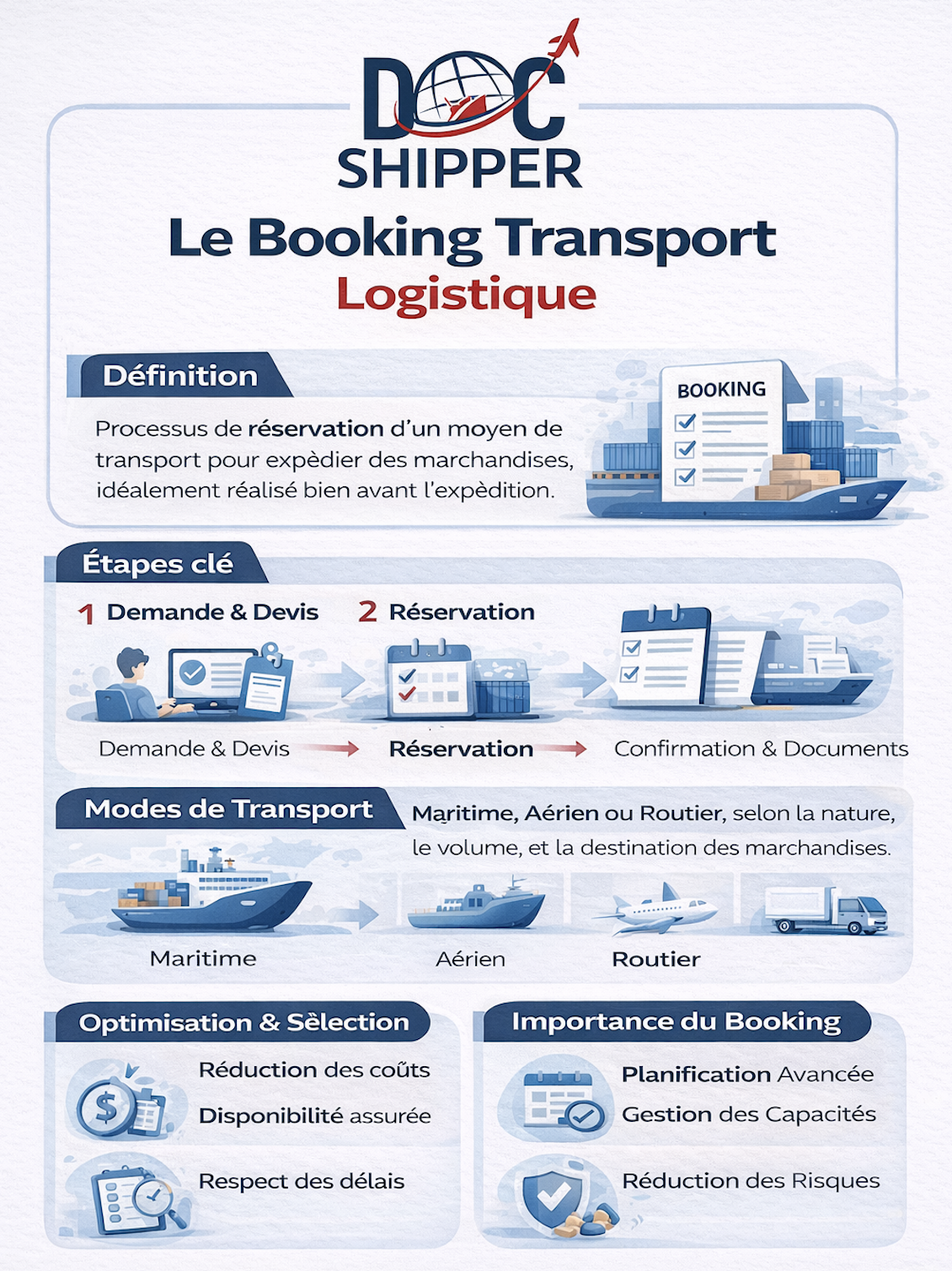 Booking : définition et processus complet en 2026 | DocShipper
