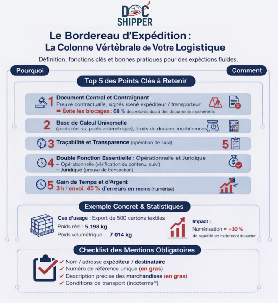 Bordereau d'expedition