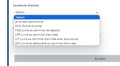 incoterm d'achat